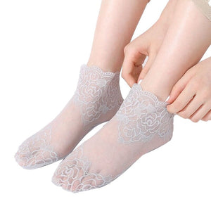 Chaussettes d'été en dentelle fine