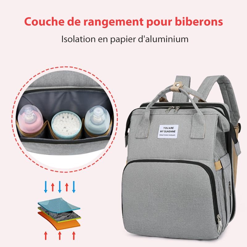 Sac à Dos à Couches Tout-En-Un Pour Bébé