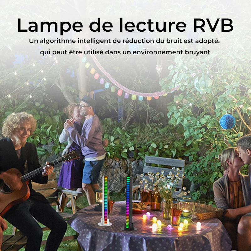 Barre lumineuse RVB activée par le son sans fil