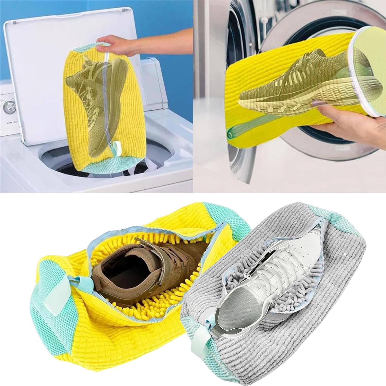 Sac à chaussures réutilisable pour machine à laver