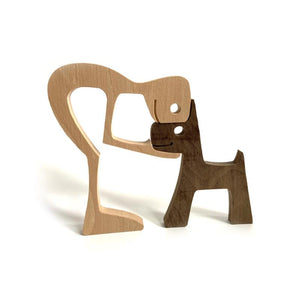 Amoureux des Animaux - Ornements de Table de Sculpture en bois