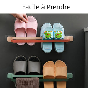 Étagère à Chaussures de Vidange Murale Sans Trou