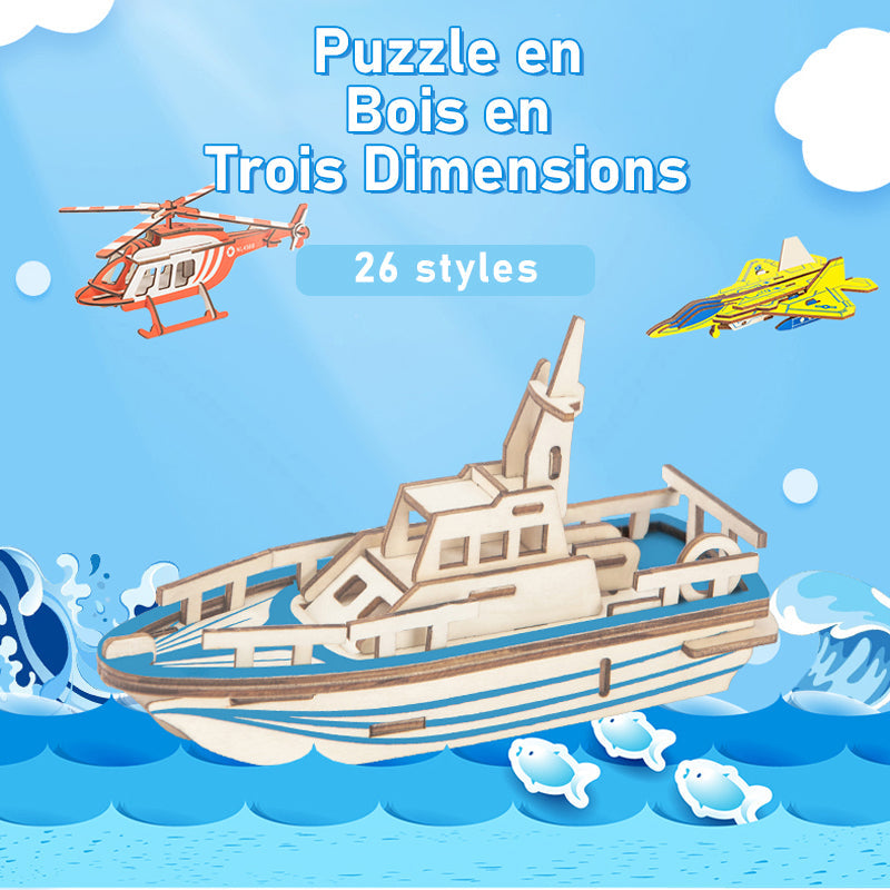 Jouet Puzzle 3D en Bois pour Enfants - ciaovie