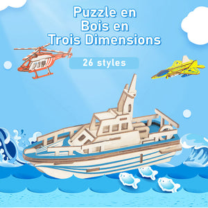 Jouet Puzzle 3D en Bois pour Enfants - ciaovie