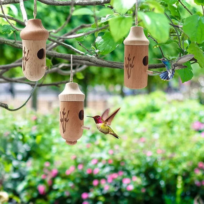 Maison de colibri en bois