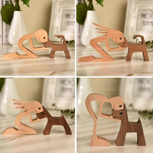 Amoureux des Animaux - Ornements de Table de Sculpture en bois