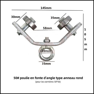 Poulie en Fer à Angle