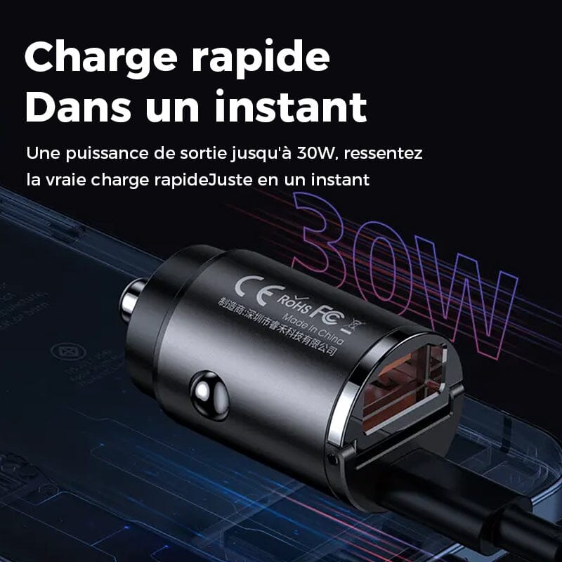 Chargeur de Voiture Multicompatible à Chargement Rapide