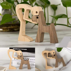 Amoureux des Animaux - Ornements de Table de Sculpture en bois