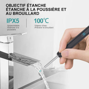 Cuillère d'élimination de cire visible Wi-Fi, otoscope de charge USB HD