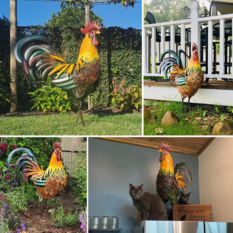 Coq de fer - détails étonnants et belles couleurs - art de la pelouse et du jardin