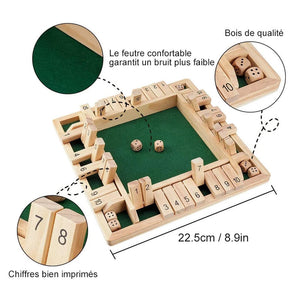 Jeu de Plateau en Bois à Retournement de Bloc