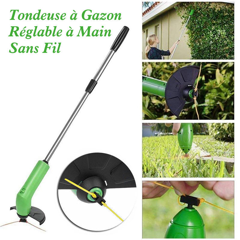 Tondeuse à Gazon Électrique sans Fil Rétractable Portable - ciaovie