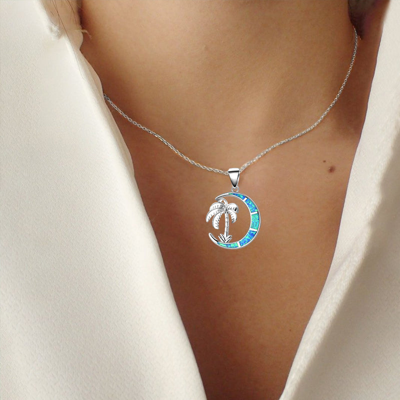 Collier de Palmier de la Lune Bleue