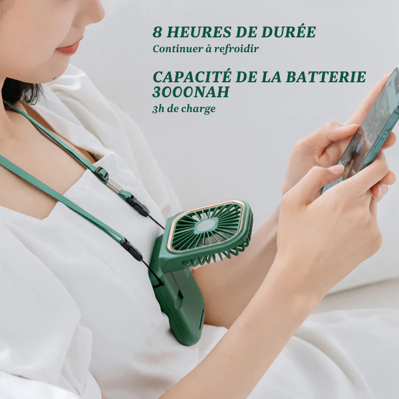 Ventilateur de cou suspendu portable