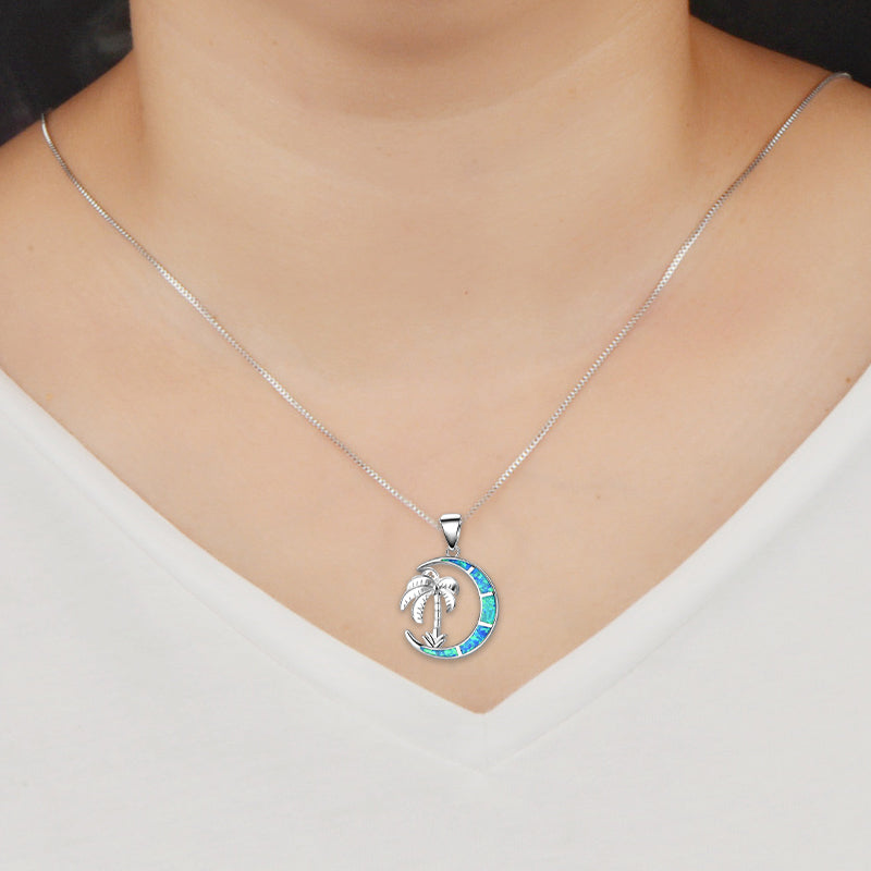 Collier de Palmier de la Lune Bleue