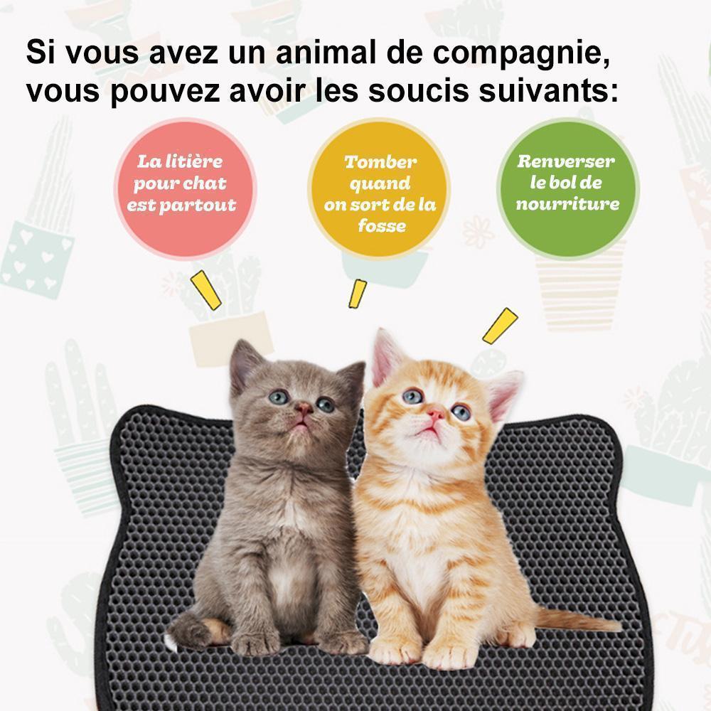 Tapis de Litière Antidérapant pour Chats