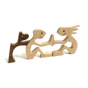 Amoureux des Animaux - Ornements de Table de Sculpture en bois