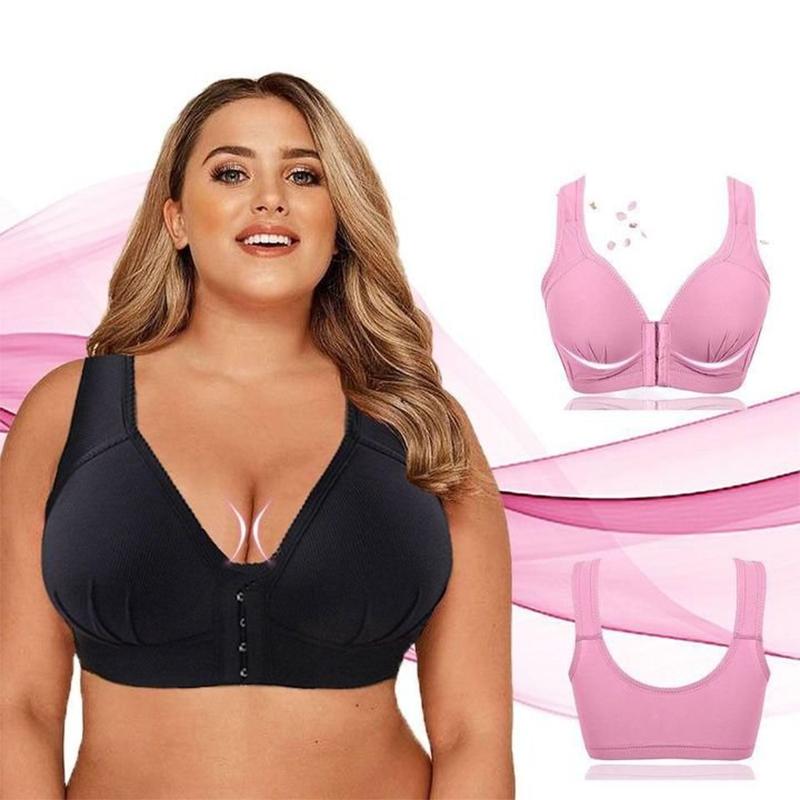 Soutien-gorge Push-up Élastique Agrafage Devant de Grande Taille