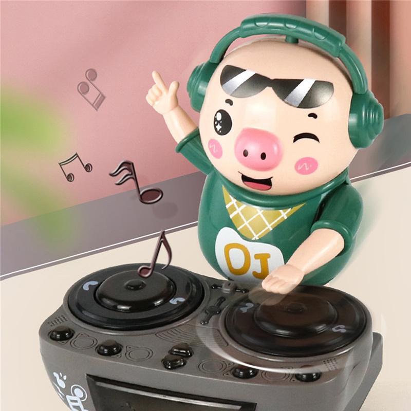 Jouet de Cochon Dansant de Musique Électronique DJ