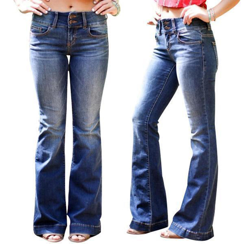 Ciaovie™ Femmes Mode Taille Haute Jeans Évasé - ciaovie