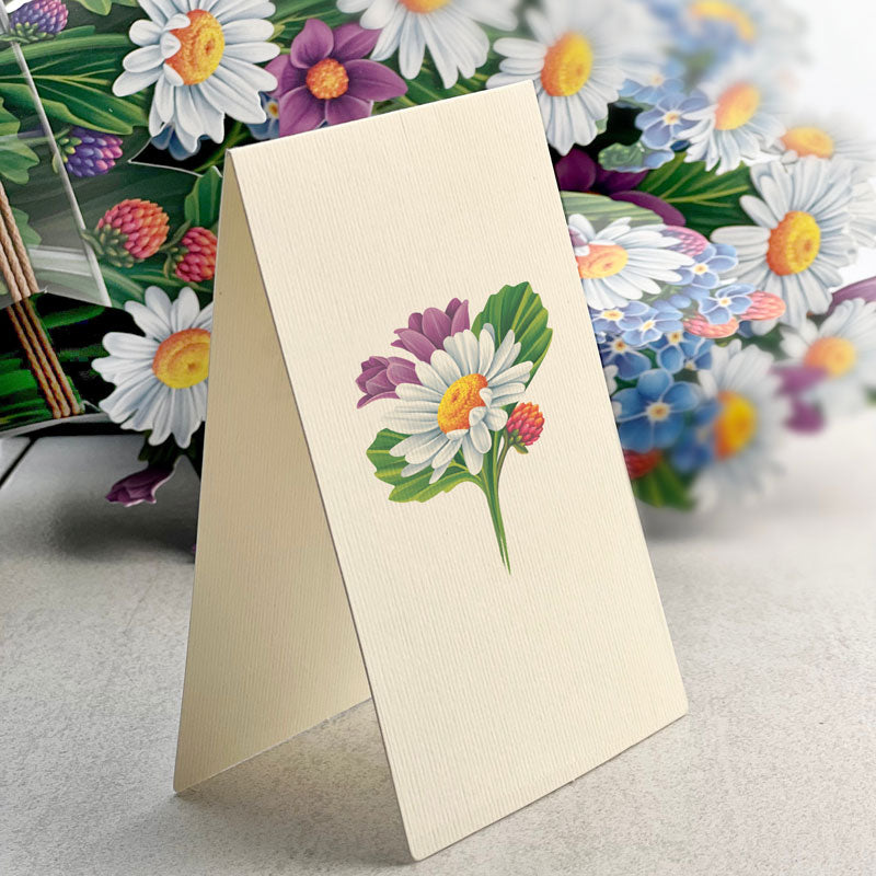 Carte de bouquet de papier 3D, Cartes de voeux de fleurs pop-up - 💐pour la fête des mères