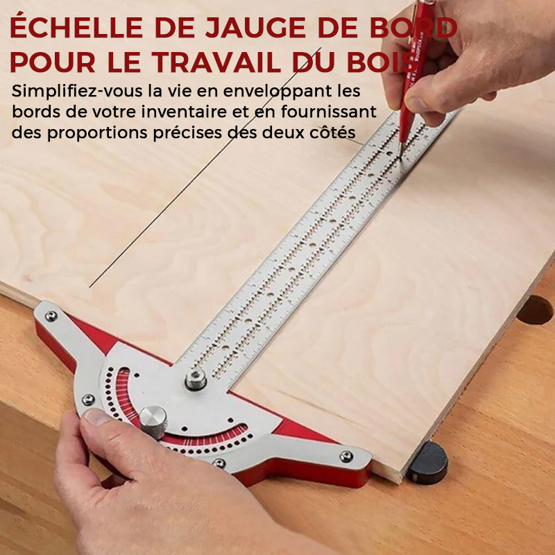 Règle de bord ajustable pour menuisiers