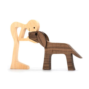 Amoureux des Animaux - Ornements de Table de Sculpture en bois