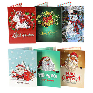 Ciaovie™ Peinture de Diamant Strass Carte de Voeux de Noël (8 CARTES) - ciaovie