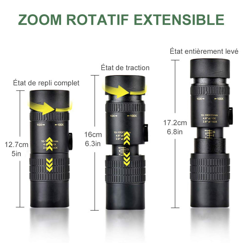 Télescope Monoculaire à Zoom Super Téléobjectif 4K