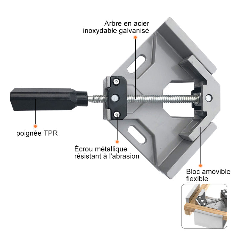 Pince à Angle Droit Réglable en Alliage D'aluminium - ciaovie