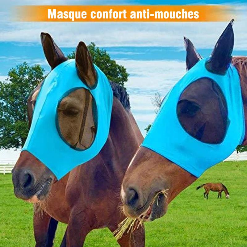 Masque Anti-mouche pour Visage Cheval