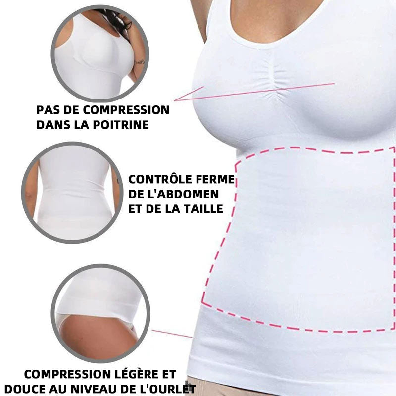 Débardeur avec Coussinet de Soutien-gorge Shapewear pour Femmes