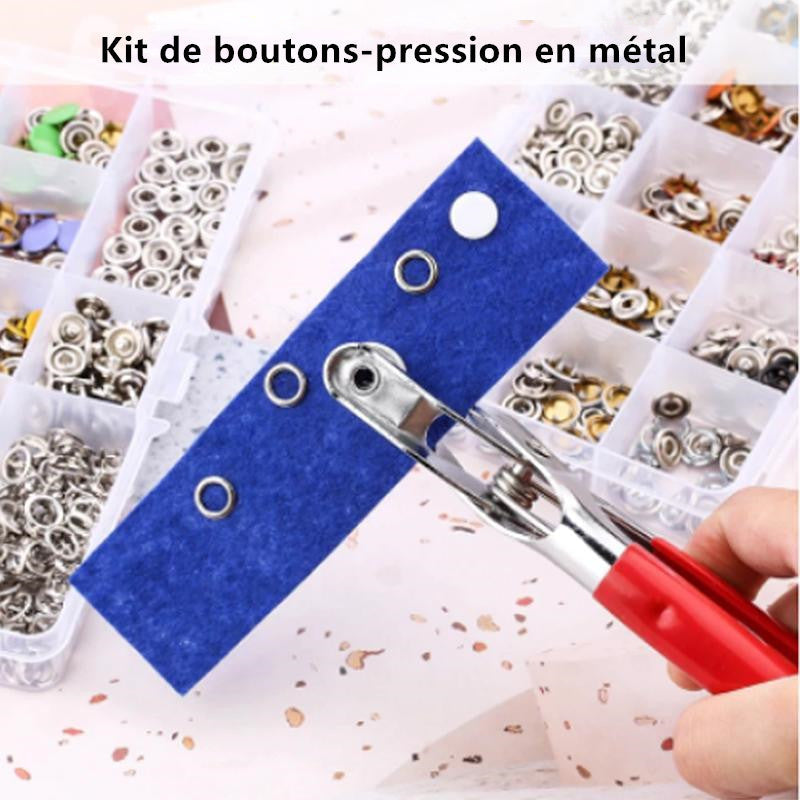 Kit de boutons-pression en métal