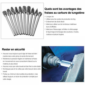 Tête de Meulage en Acier au Carbure de Tungstène(10 PCS) - ciaovie