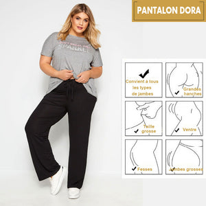 Pantalon Large en Soie Glacée pour Femme