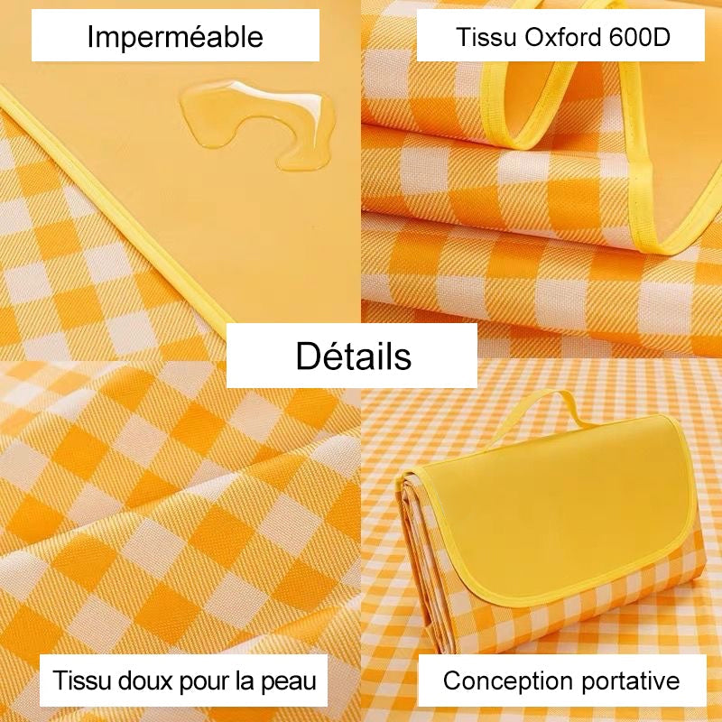 Tapis de pique-nique portable en tissu Oxford imperméable