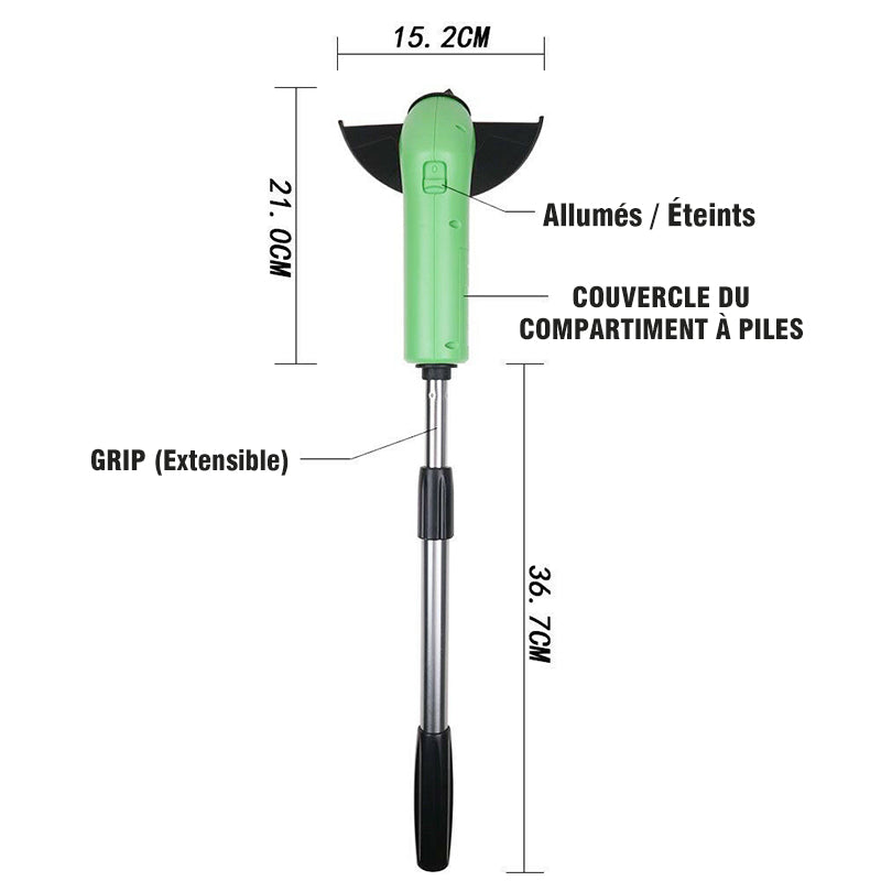 Tondeuse à Gazon Électrique sans Fil Rétractable Portable - ciaovie