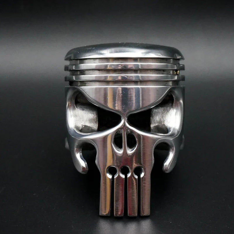 Porte-clés tête de mort Piston Art