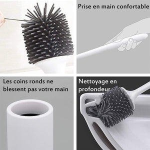 Brosse de Toilette en Silicone Antibactérienne - ciaovie