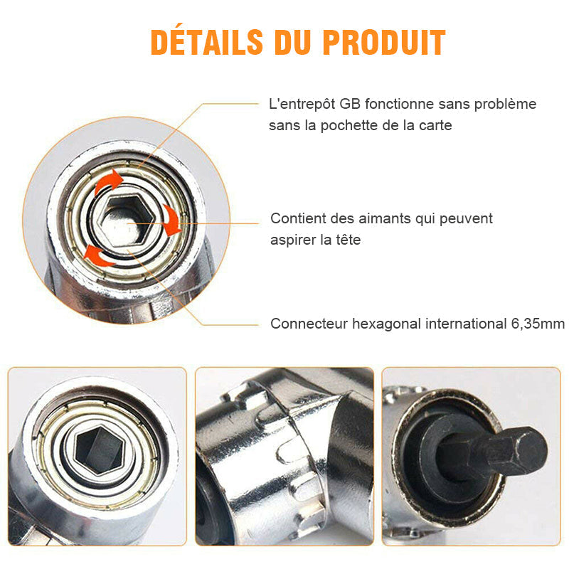 Adaptateur de Perceuse à Angle de 105 degrés