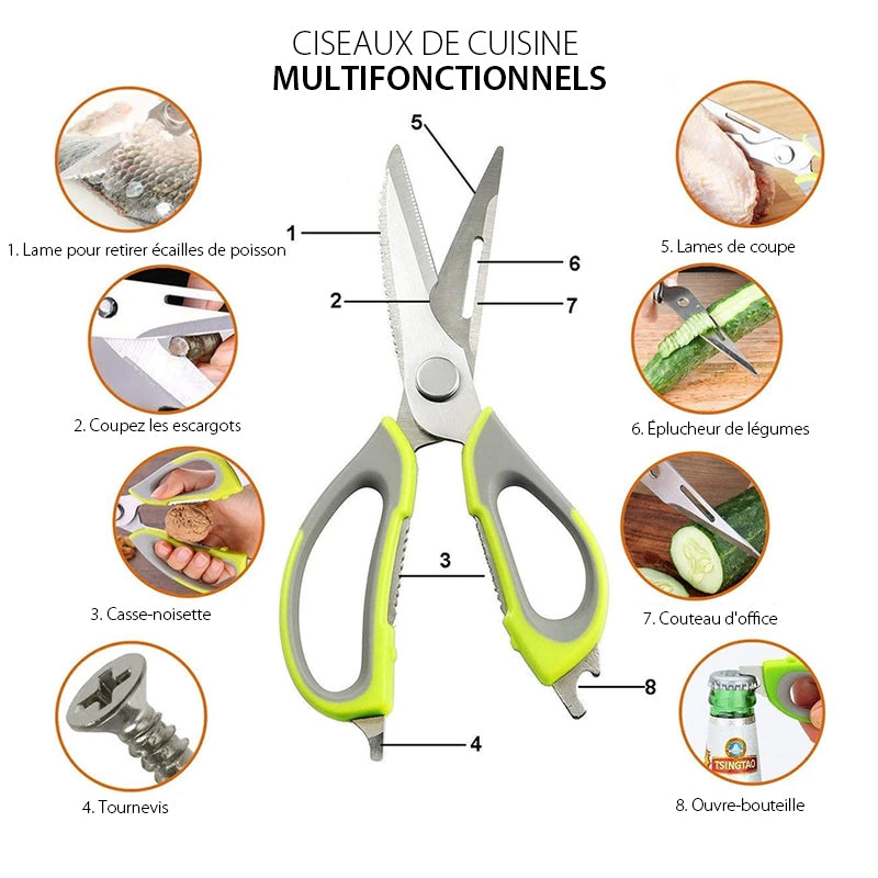 Ciseaux de Cuisine Multifonctionnel - ciaovie