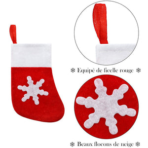 Ciaovie™ Sac de Couverts de Noël Chaussette Flocon de Neige - ciaovie