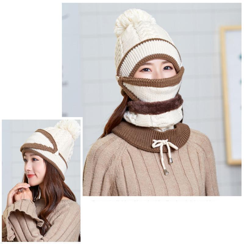 Kit de Bonnet et de Écharpe d'Hiver pour Femmes