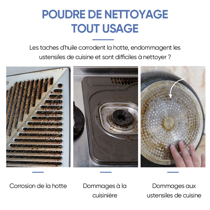 Poudre de nettoyage polyvalent pour la cuisine