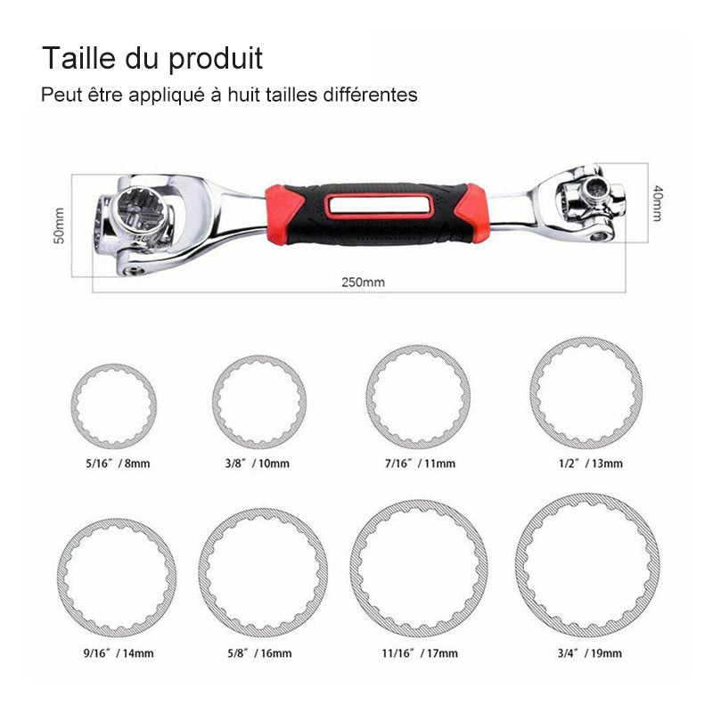 52 en 1 Clé multi-outils Flexible à Tête Pivotante