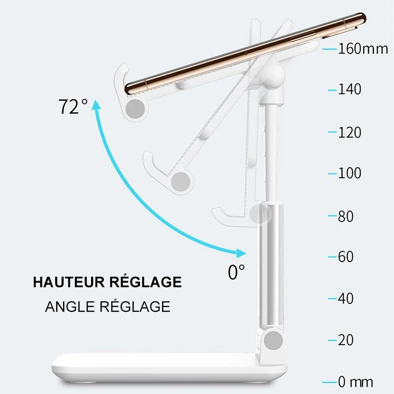 Support de Tablette/Téléphone Portable Réglable Ergonomique Pliable - ciaovie