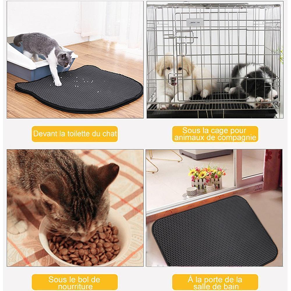 Tapis de Litière Antidérapant pour Chats