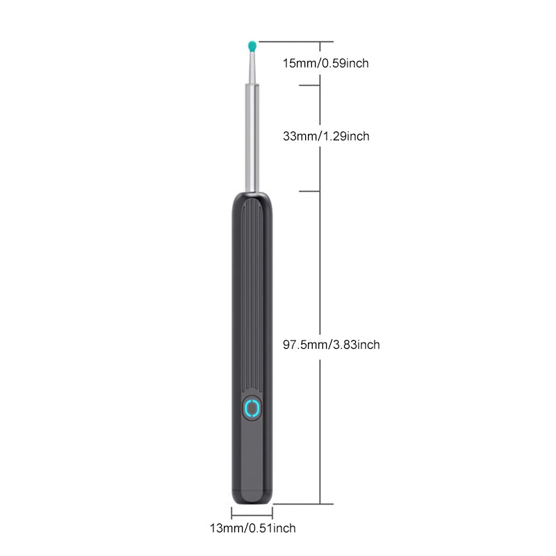 Cuillère d'élimination de cire visible Wi-Fi, otoscope de charge USB HD