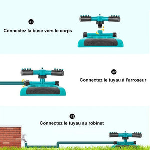Arroseur Automatique pour Gazon Rotatif à 360° - ciaovie